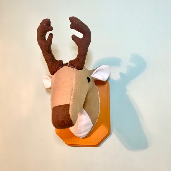Handmade Stuffed Animal Deer Head for Nursery - Picture 4 of 5
